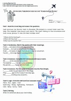 Тест по английскому языку для 6 класса по теме «Holidays and Travel» (2 варианта + ответы + критерии)