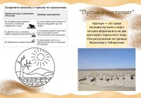 Рабочий лист "Пустыня наступает"