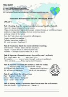 СОР 4 четверть Английский язык 8 класс "The Natural World" (2 варианта + ответы + дескрипторы)