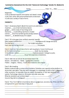 Комплект суммативных работ (СОР) по английскому языку для 10 класса по разделам «Science & Technology» и «Natural Disasters» (Module 9-10)